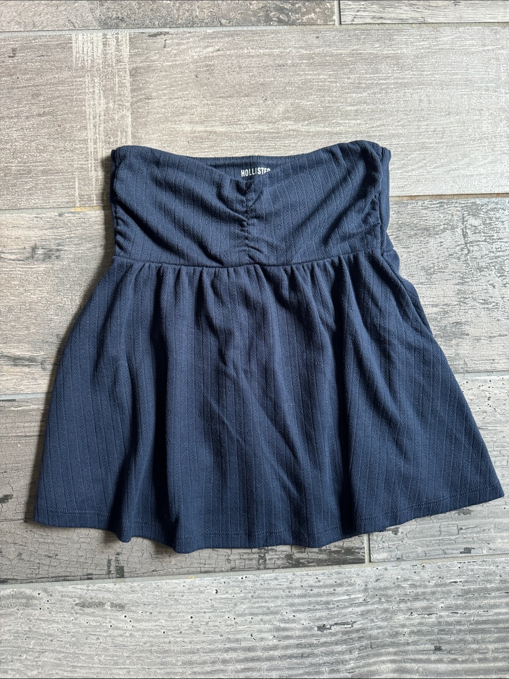 Hollister Eyelet Strapless Pointelle Babydoll Top